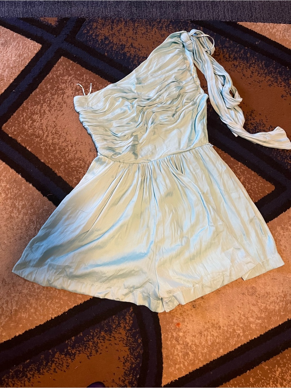 DO+BE Light Blue One-Shoulder Romper